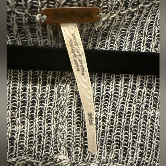 Free People Shadow Stripe Knit Duster Cardigan | Grey | Medium - Picture 5 of 6